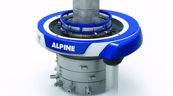 Alpine CRX cooling ring series for outer cooling and Alpine HT cooling tower for inner cooling