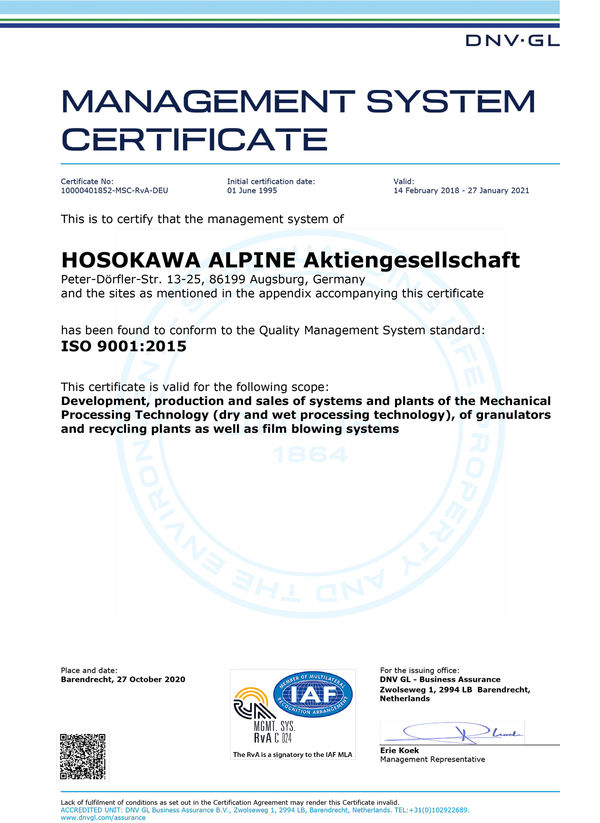 certificat ISO 9001