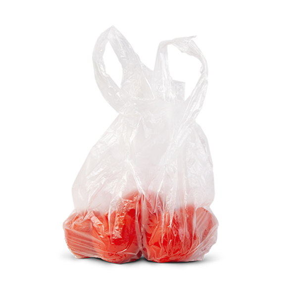 Tomates emballées dans un sachet bio transparent